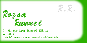 rozsa rummel business card